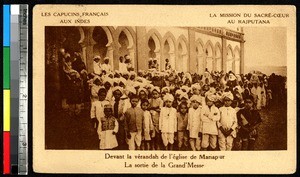 People after High Mass, Rajasthan, India, ca.1920-1940