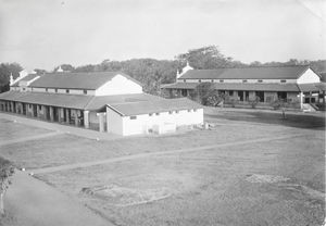 Danish Mission Hospital, Tirukoilur, Arcot, South India,1936. The male department, right. The f