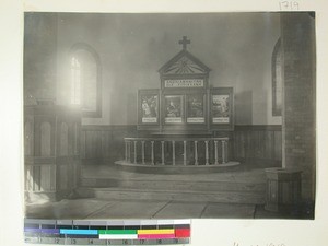 Interior view of Mangarano Church, Madagascar, 1919-07