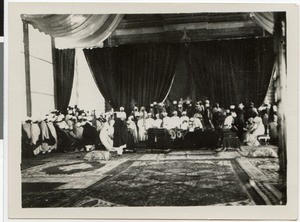 Orthodox priests at the coronation ceremony, Addis Abeba, Ethiopia, 1930