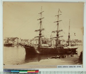 The Mission ship "Paulus" along the Stavanger harbor quay, Norway