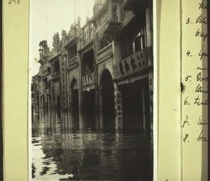 Honjen bei der Überschwemmung 19. Mai 1936. 8. Hauptstrasse in der Stadt Honjen