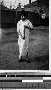 Young girl at orphanange, Fushun, China, 1940