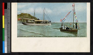 Sailing ship Patience and the steamer S. S. Charles Janson, Malawi, ca.1920-1940