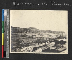 Docks at Jiujiang, Jiangxi, China, ca. 1885