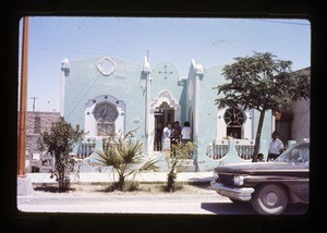 buildings and church, possibly Iglesia de Cristo