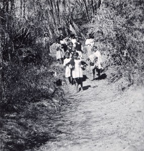 Malagasy girls in a holiday camp, in Madagascar