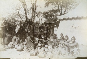 Market in Leshoma, Northern Rhodesia, Zambia