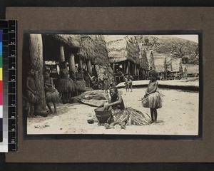 Woman making pot, Mailu, Papua New Guinea, ca. 1905