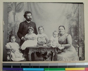 Ole and Bertha Johanne Jensenius with their family in Stavanger, Norway, ca.1902