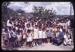 Group of church members, likely a rural congregation (Iglesia de Cristo), Mexico