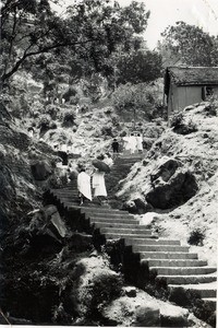 Stairs in Mahamasina in 1935, Antananarivo, Madagascar