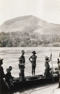 Men on the Ogooue river, in Gabon