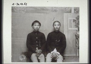 Modern young Chinese in European costume