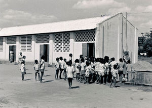 ALCs Skoleprojekt, Tamil Nadu, Sydindien. Her en skole i Arcot området, 1980