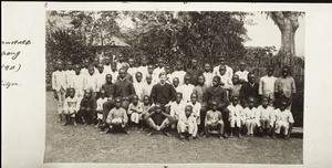 Boys' school Akropong (April 1890). The missionary G. Dilger