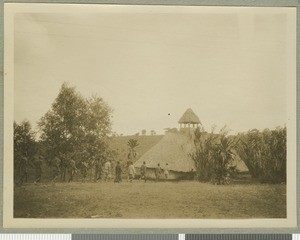 Catechumens class entering church, Chogoria, Kenya, ca.1927