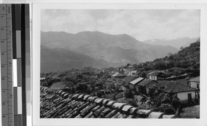 View of Jacaltenango from church tower, Guatemala, ca. 1946