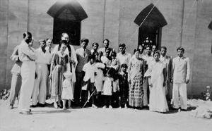 An Indian child has been baptized by Missionary Richard Madsen in Hargeisra1949