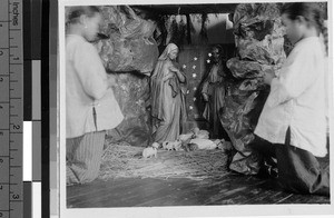 Christmas crib, Loting, China, ca. 1935