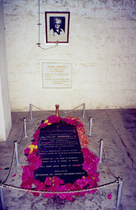 Missionary Helga Johansen's tombstone in Arcot, South India. Helga Johansen died from a heart a