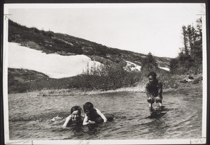 Moravian Mission, Labrador. Hopedale boys bathing