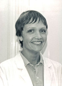 Ingrid Irene Riis, b. Hansen. Nurse, 1971. Health Care Nurse, 1979. Married to Helge Riis, 1971