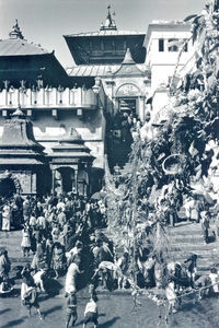 Basantapur Durbar Square in Kathmandu, Nepal. From one of the several religious Hindu festivals