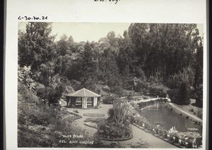 "Botanical Gardens with pavillion for music in Ottakamand (Blue Mountains) India."