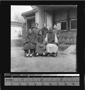 Gatekeeper of Methodist school and family, at former Boxer headquarters,Beijing, China, ca.1900