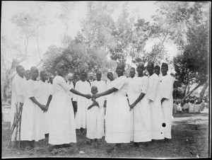 Baptism candidates, Arusha, Tanzania, 1923