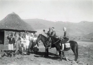 Roger Roux visiting a mountain village