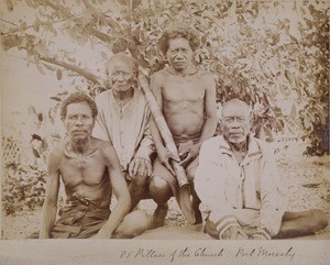 Group portrait of indigenous Christians, Papua New Guinea, ca. 1890