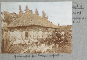 Visitors of a divine service in Shira after the divine service, Shira, Tanzania, ca.1910-1911