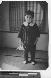 A young child at the Japanese Mission at Fushun, China