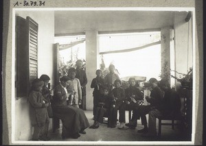 Mrs Walter's knitting class in Kayin