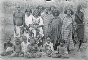 Sakalava chief with his entourage in the Ambongo region, Madagascar