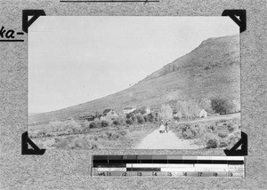 Two women on a path leading away from the station in Wittewater, Wittewater, South Africa, 1894