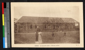 School under construction, Amadi, Congo, ca.1920-1940