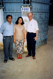 FEBCambodia Leaders: Samouen and Pobledo Imtal together with Jørgen Nørgaard Pedersen, 2001