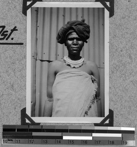 Tembu girl, wearing less ornaments than the Fingu girls, South Africa East