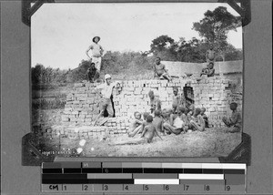 First baking of bricks in Rungwe, Tanzania, 1892