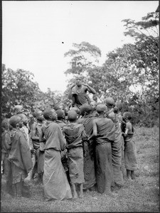 Arusha girls playing during break, Tanzania, ca. 1927-1938