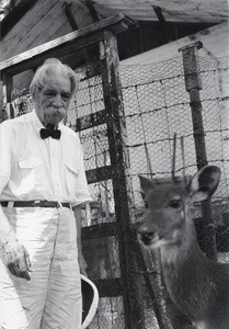 Portrait of Albert Schweitzer in Lambarene, Gabon