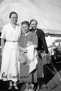 Missionaries Kirstine Carlsen, Marie Eriksen, Marie Underbjerg, ca.1935