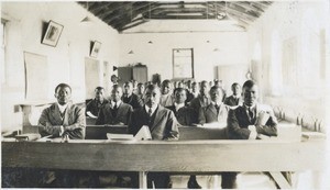 The students of the Cana Bible school in a class. on 1929