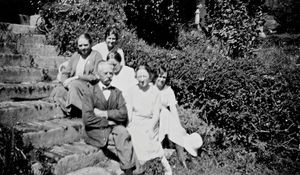 Danish Missionaries in Arcot, South India. In front from the left: Villads P. Hansen and Anna S