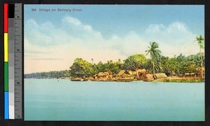 Village along a river, Nigeria, ca.1920-1940