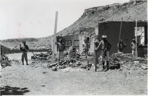 After the passage of the cyclone in Thaba-Bosiu : a building in ruins