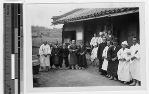 Fr. Pardy, MM, at Old Folks Home, Gishu, Korea, ca. 1920-1940